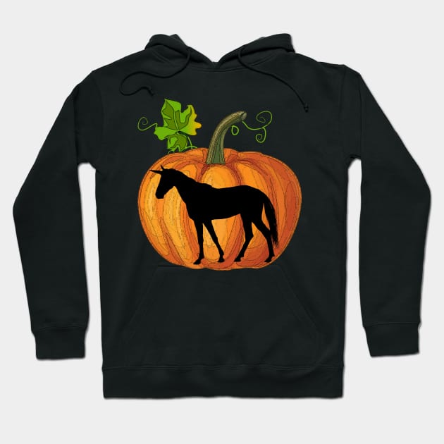 Unicorn in pumpkin Hoodie by Flavie Kertzmann